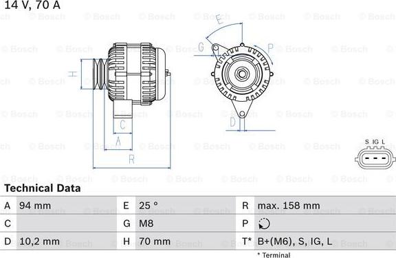 BOSCH 0 986 045 891 - Alternateur cwaw.fr