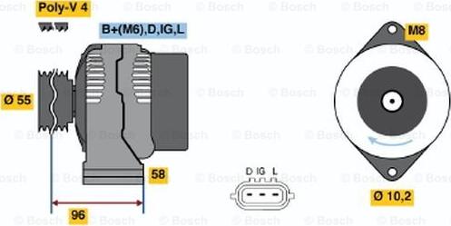 BOSCH 0 986 045 801 - Alternateur cwaw.fr