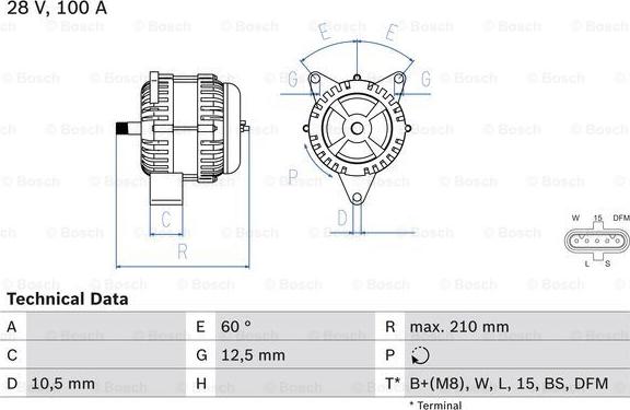 BOSCH 0 986 046 570 - Alternateur cwaw.fr