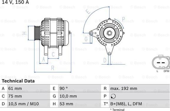 BOSCH 0 986 045 251 - Alternateur cwaw.fr