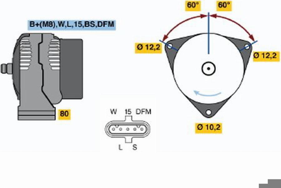 BOSCH 0 986 045 280 - Alternateur cwaw.fr