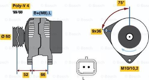 BOSCH 0 986 045 221 - Alternateur cwaw.fr