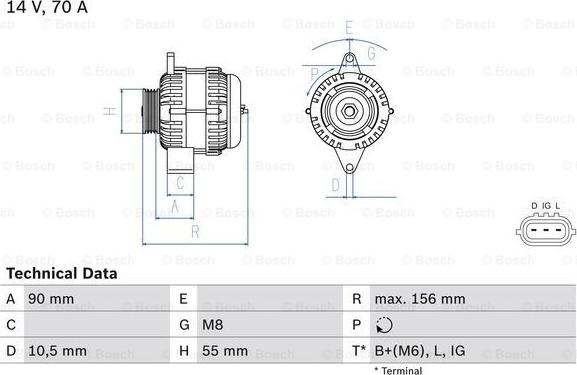 BOSCH 0 986 045 751 - Alternateur cwaw.fr