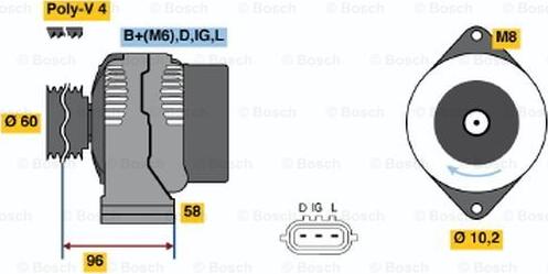 BOSCH 0 986 045 781 - Alternateur cwaw.fr