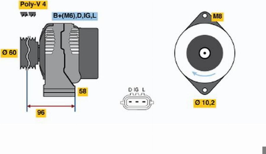 BOSCH 0986045771 - Alternateur cwaw.fr