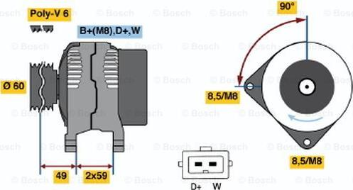 BOSCH 0 986 046 460 - Alternateur cwaw.fr