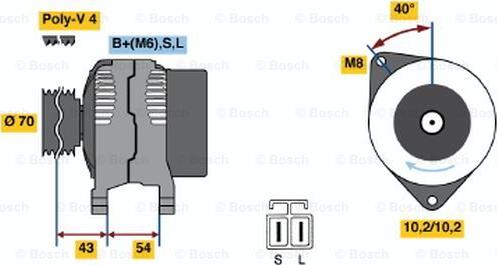 BOSCH 0 986 046 411 - Alternateur cwaw.fr