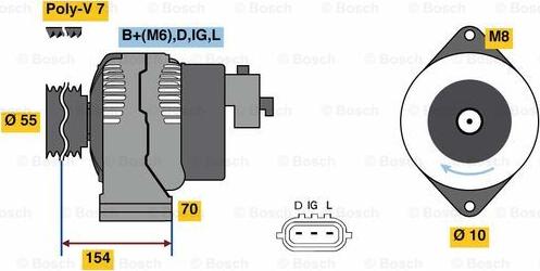 BOSCH 0 986 046 541 - Alternateur cwaw.fr