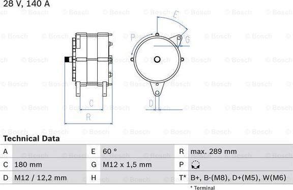 BOSCH 0 986 046 550 - Alternateur cwaw.fr