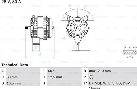 BOSCH 0 986 046 560 - Alternateur cwaw.fr