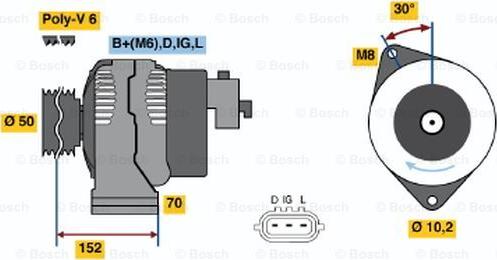 BOSCH 0 986 046 531 - Alternateur cwaw.fr