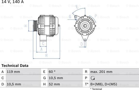 BOSCH 0 986 046 190 - Alternateur cwaw.fr