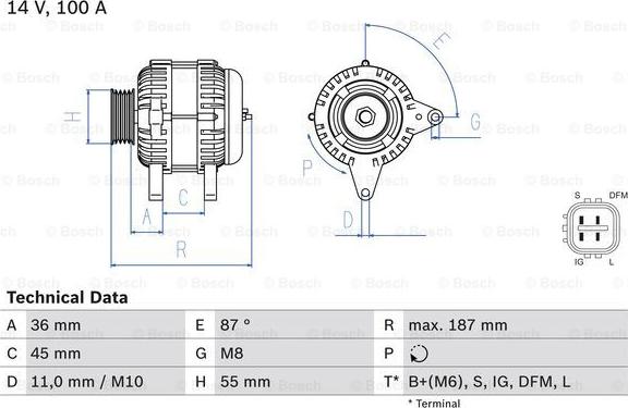 BOSCH 0 986 046 120 - Alternateur cwaw.fr