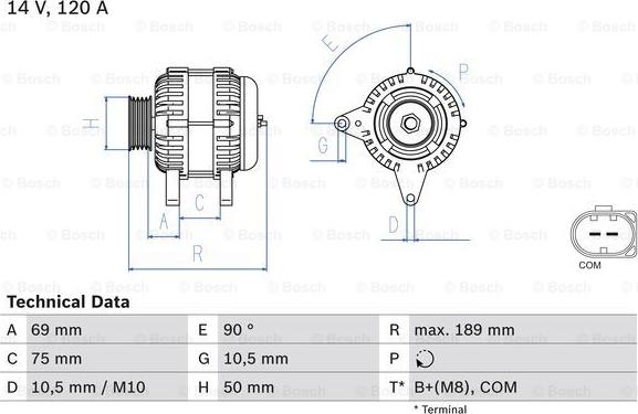 BOSCH 0 986 046 170 - Alternateur cwaw.fr