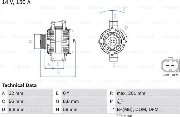 BOSCH 0 986 046 300 - Alternateur cwaw.fr