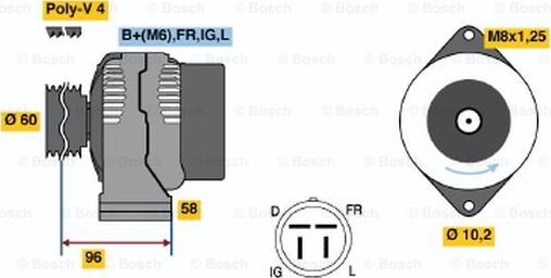 BOSCH 0 986 040 910 - Alternateur cwaw.fr