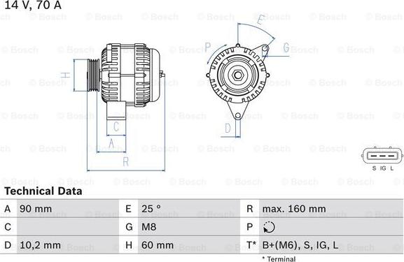 BOSCH 0 986 040 461 - Alternateur cwaw.fr