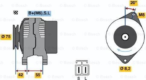 BOSCH 0 986 040 551 - Alternateur cwaw.fr