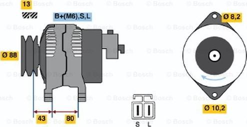 BOSCH 0 986 040 561 - Alternateur cwaw.fr