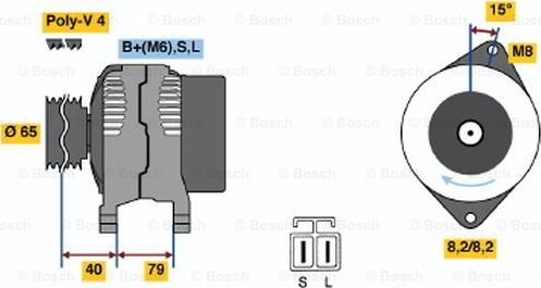 BOSCH 0 986 040 511 - Alternateur cwaw.fr