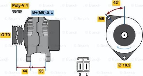 BOSCH 0 986 040 521 - Alternateur cwaw.fr