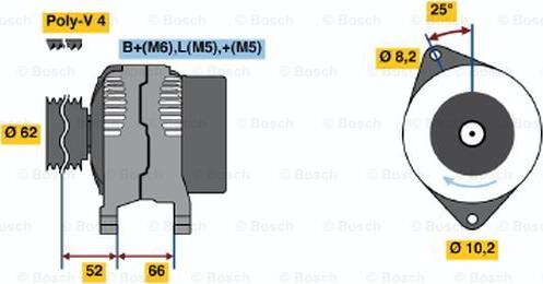 BOSCH 0 986 040 061 - Alternateur cwaw.fr