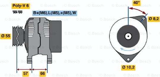 BOSCH 0 986 040 081 - Alternateur cwaw.fr