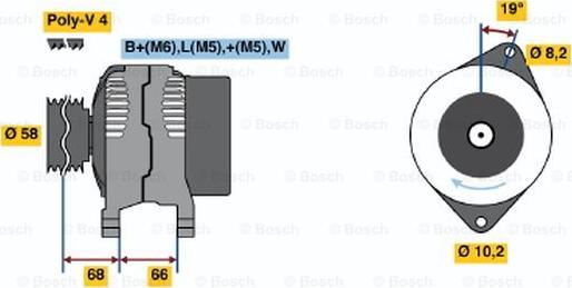 BOSCH 0 986 040 101 - Alternateur cwaw.fr