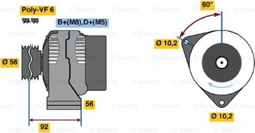 BOSCH 0 986 040 170 - Alternateur cwaw.fr