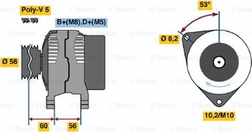 BOSCH 0 986 040 231 - Alternateur cwaw.fr