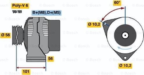 BOSCH 0 986 041 401 - Alternateur cwaw.fr