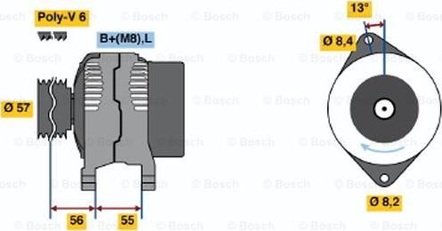 BOSCH 0 986 041 100 - Alternateur cwaw.fr