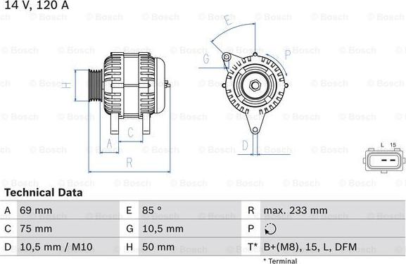 BOSCH 0 986 041 810 - Alternateur cwaw.fr