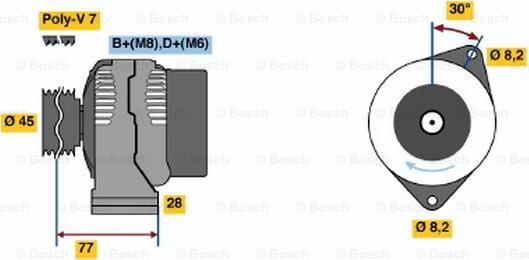 BOSCH 0 986 041 361 - Alternateur cwaw.fr