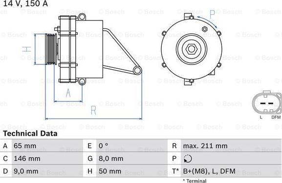 BOSCH 0 986 041 760 - Alternateur cwaw.fr