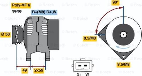 BOSCH 0 986 048 950 - Alternateur cwaw.fr