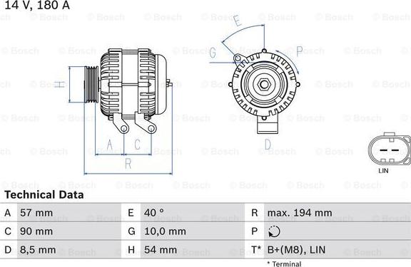 BOSCH 0 986 048 400 - Alternateur cwaw.fr