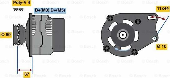 BOSCH 0 986 048 541 - Alternateur cwaw.fr