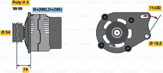 BOSCH 0 986 048 630 - Alternateur cwaw.fr