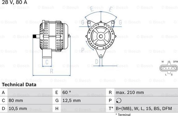 BOSCH 0 986 048 100 - Alternateur cwaw.fr