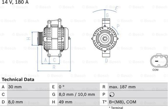 BOSCH 0 986 048 820 - Alternateur cwaw.fr