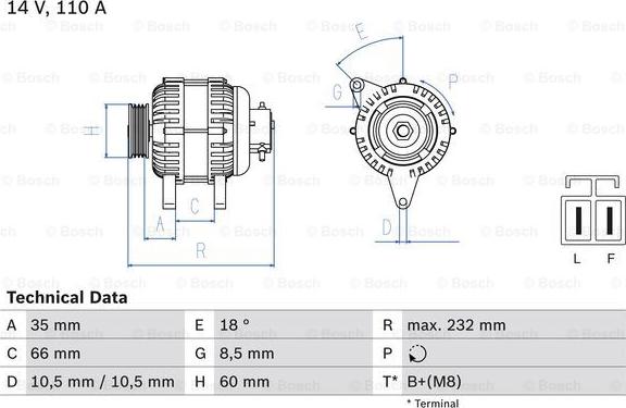 BOSCH 0 986 048 301 - Alternateur cwaw.fr