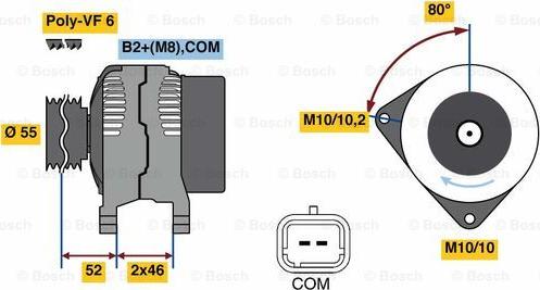 BOSCH 0 986 048 760 - Alternateur cwaw.fr