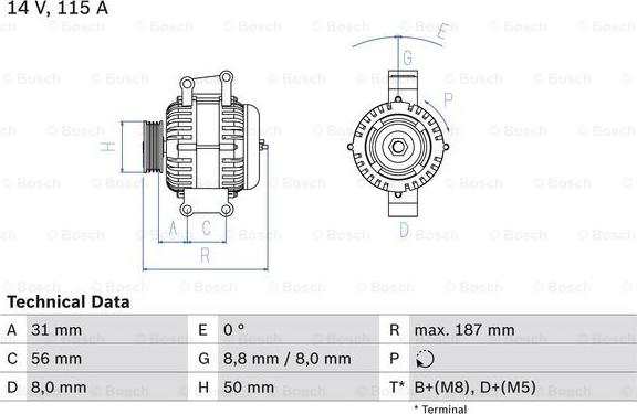 BOSCH 0 986 043 660 - Alternateur cwaw.fr