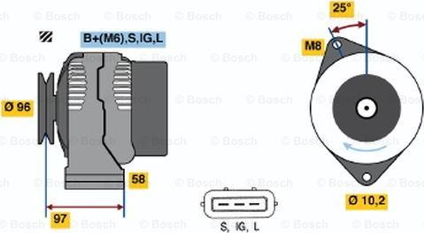 BOSCH 0 986 043 021 - Alternateur cwaw.fr