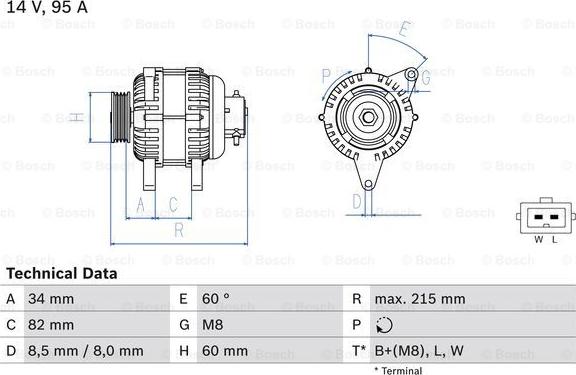 BOSCH 0 986 043 141 - Alternateur cwaw.fr