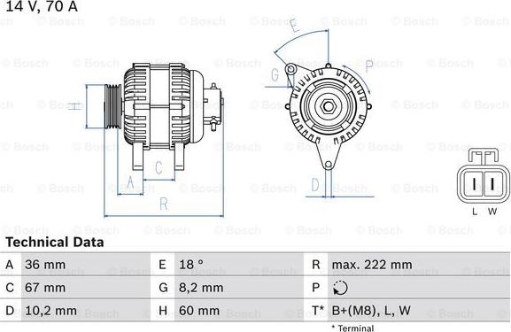 BOSCH 0 986 043 101 - Alternateur cwaw.fr