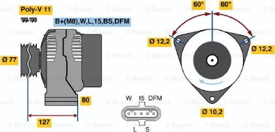 BOSCH 0 986 042 410 - Alternateur cwaw.fr