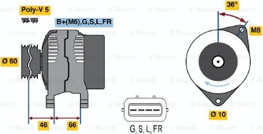 BOSCH 0 986 042 301 - Alternateur cwaw.fr