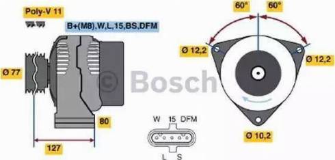 BOSCH 0 124 555 004 - Alternateur cwaw.fr